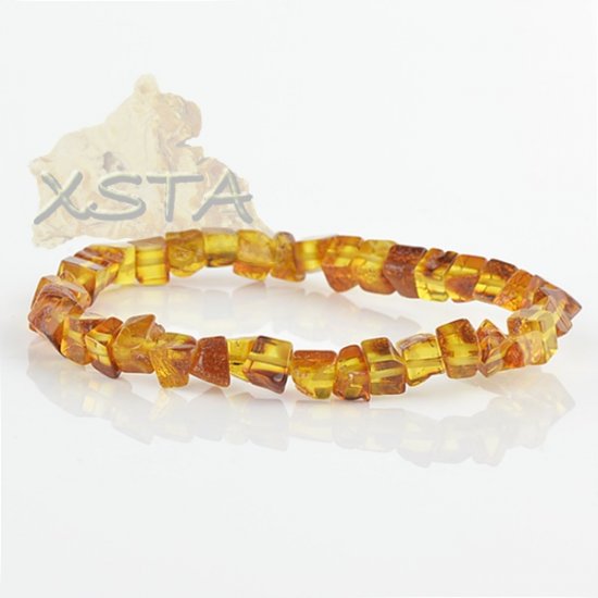 Baltic amber natural bracelet polished